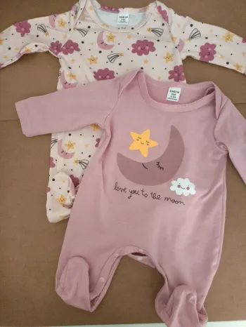 Lot 2 pyjamas été 0-1mois
