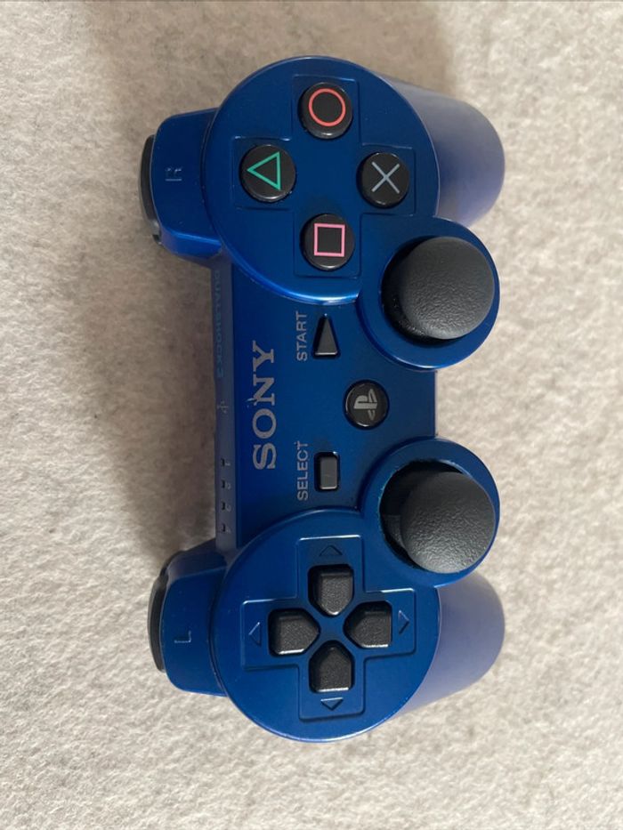 Manette PlayStation 3 PS3 Dualshock 3 Sixaxis 500 mA Officiel Très Bon État Bleu - photo numéro 3