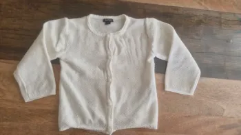 Gilet blanc 12 mois