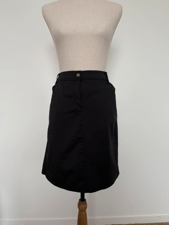 Jupe Saia rock Skirt falda Gonna Rok noir enduit robe vestido coton jean femme woman donna mujer