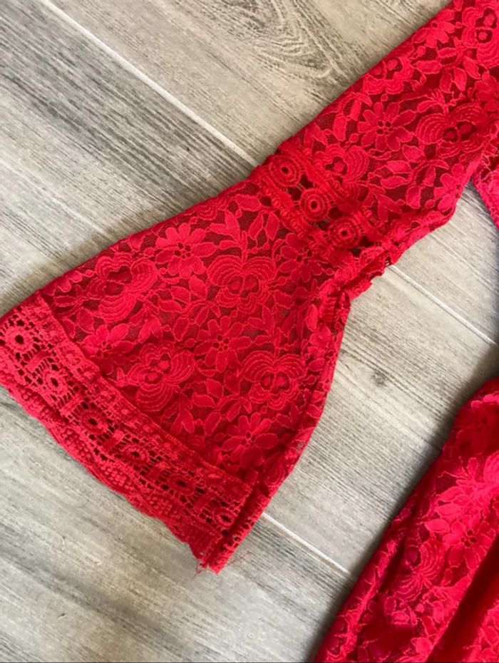 Robe en dentelle rouge ML T.S - photo numéro 3