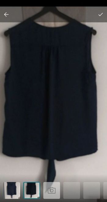 Chemisier/blouse sans manches col en V