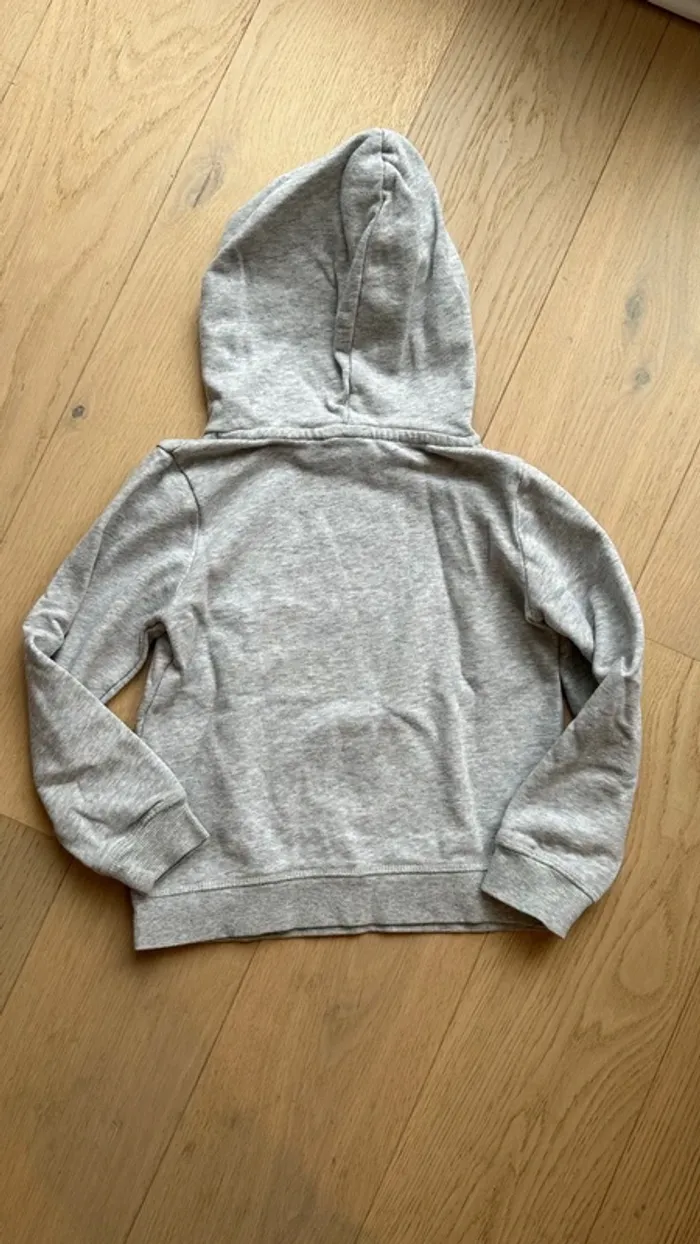 Sweat-shirt gris à capuche - photo numéro 2