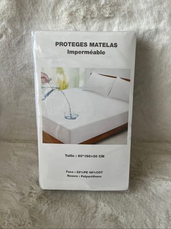Protège matelas imperméable 90 x 190 cm