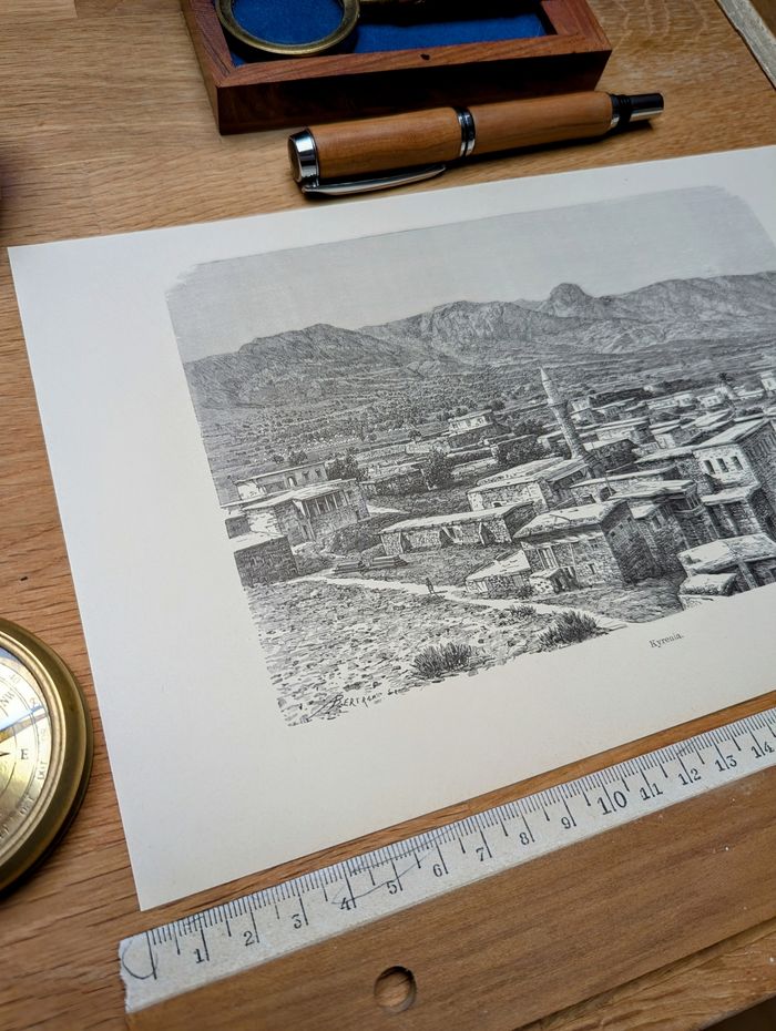 Imprimée en 1894, Kyrenia, Chypre. Original Vintage Authentique - photo numéro 5