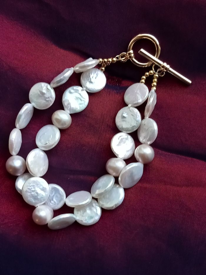 Bracelet en perles de culture