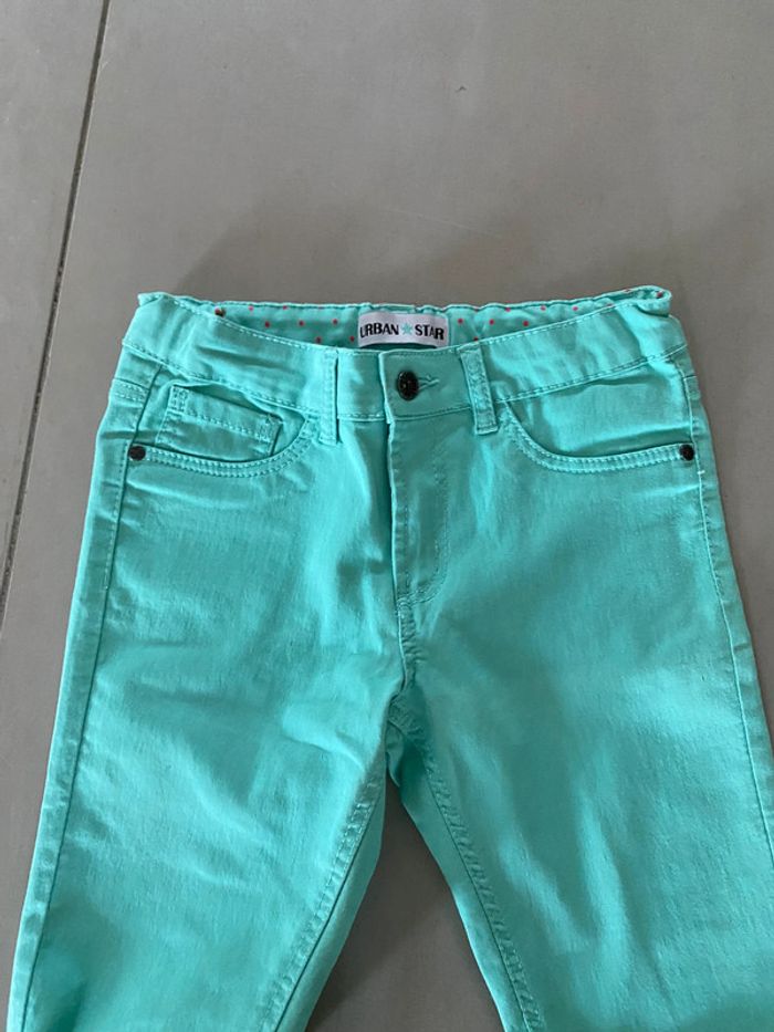 Jeans Urban Star vert turquoise taille 12 ans neuf sans étiquette - photo numéro 6