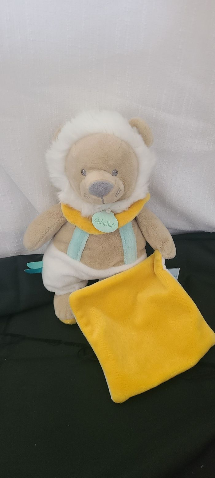 BABY NAT' Maxou le lion - Pantin avec doudou Maxou 22 cm - photo numéro 3