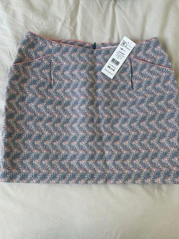 jupe cache cache 38 neuve avec étiquettes  couleur rose / bleu/ fibre dorés