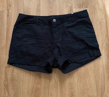 Short en jean noir femme 40