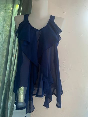 Blouse été transparente taille 38 dos dentelle