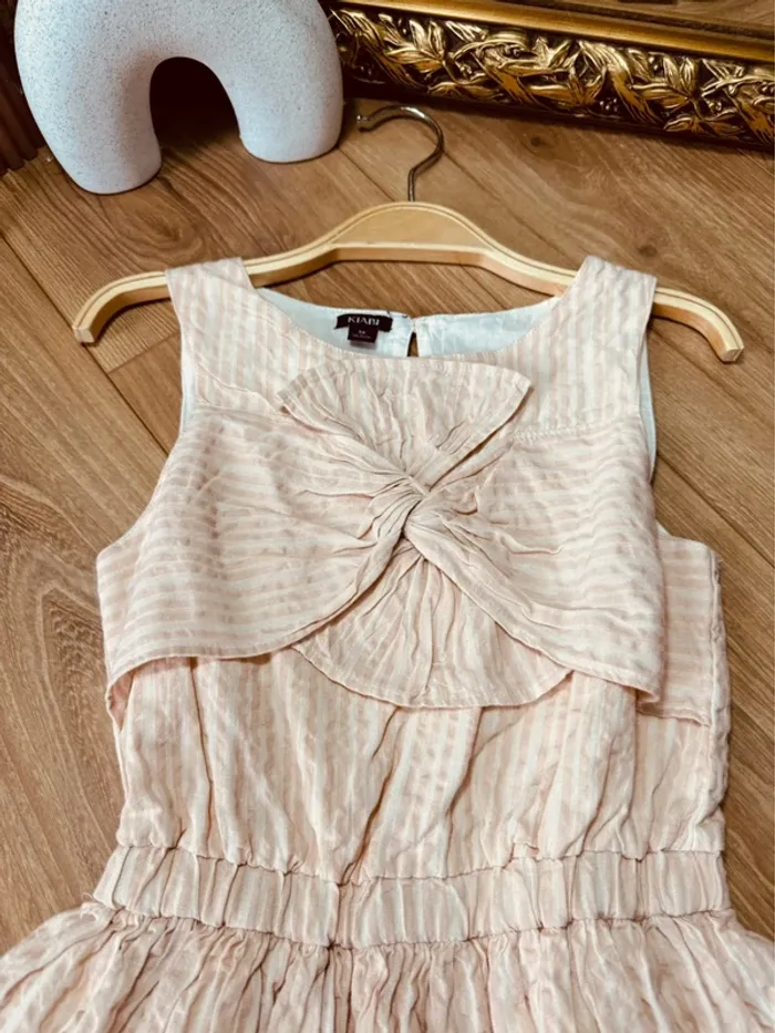 Taille 8 ans robe cérémonie fille Kiabi rose * rayures * 🌸 - photo numéro 2