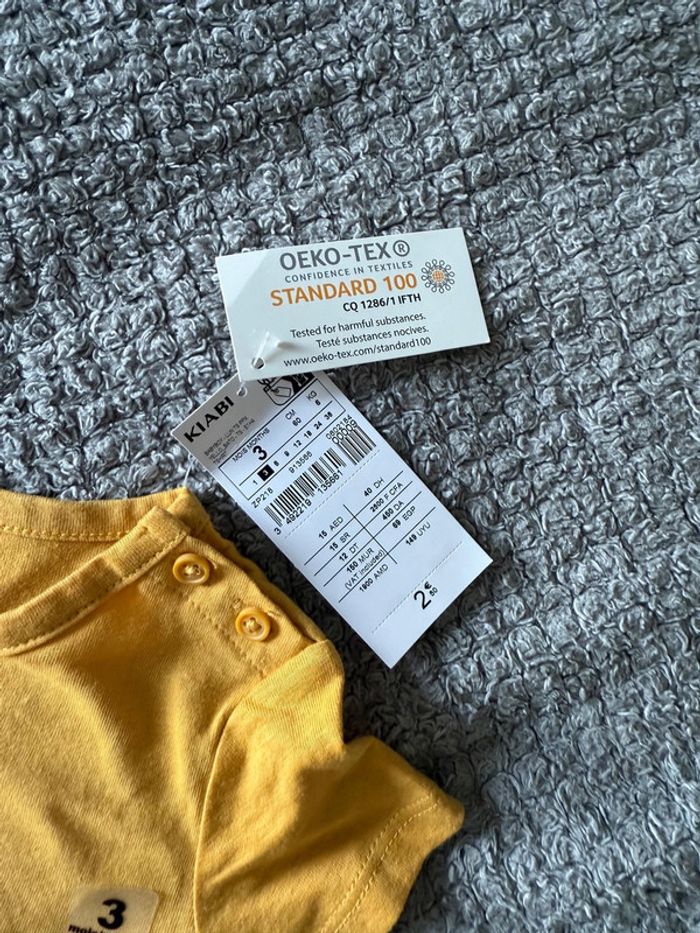 T-shirt manche courte imprimer bateau (3mois) - photo numéro 3