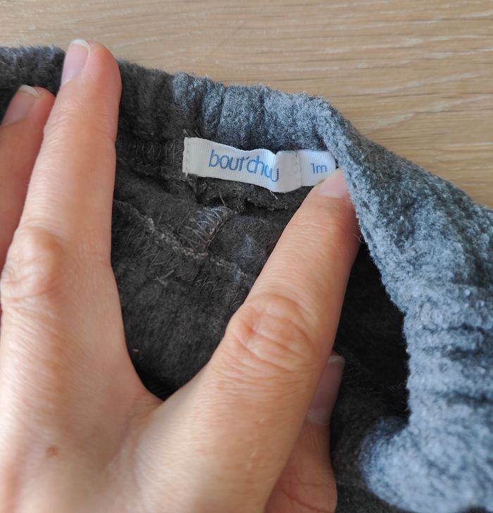 Pantalon chaud gris foncé taille 1 mois Bout'chou - photo numéro 3