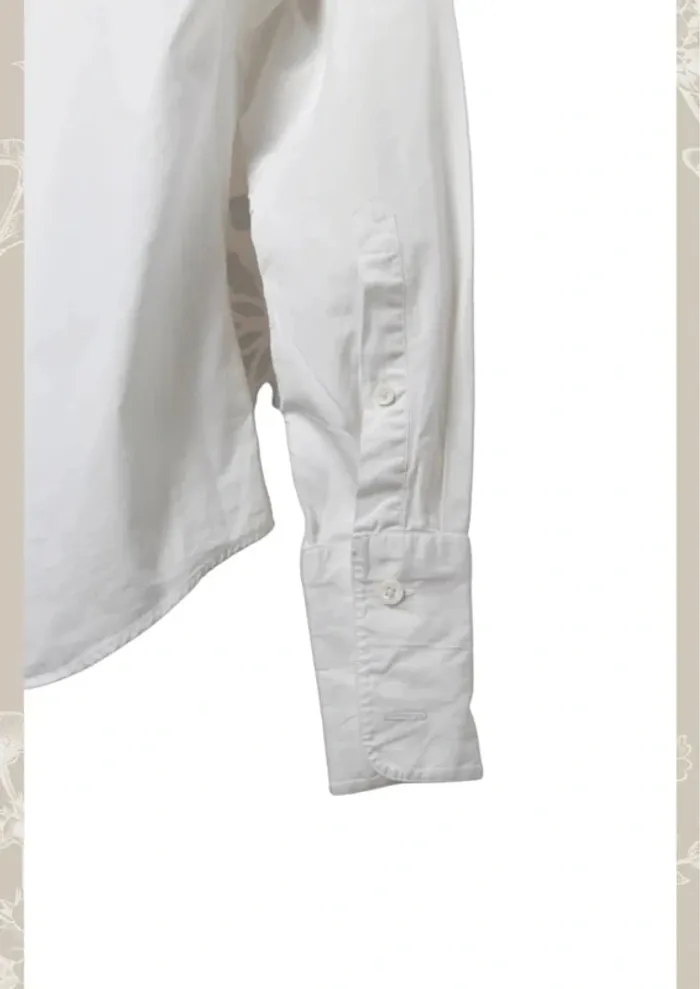 Chemise blanche manches longues col rond Sandro Paris Taille M - photo numéro 6