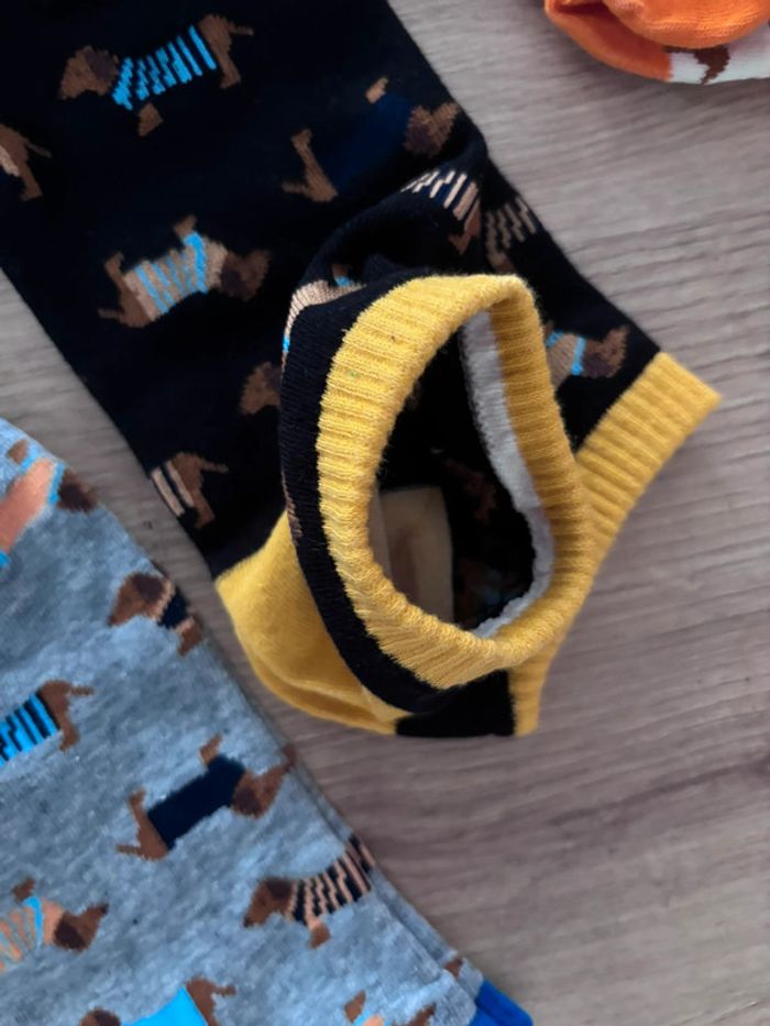 Lot de 3 paires Chaussettes courtes  motif chien teckel hommes femmes - photo numéro 8