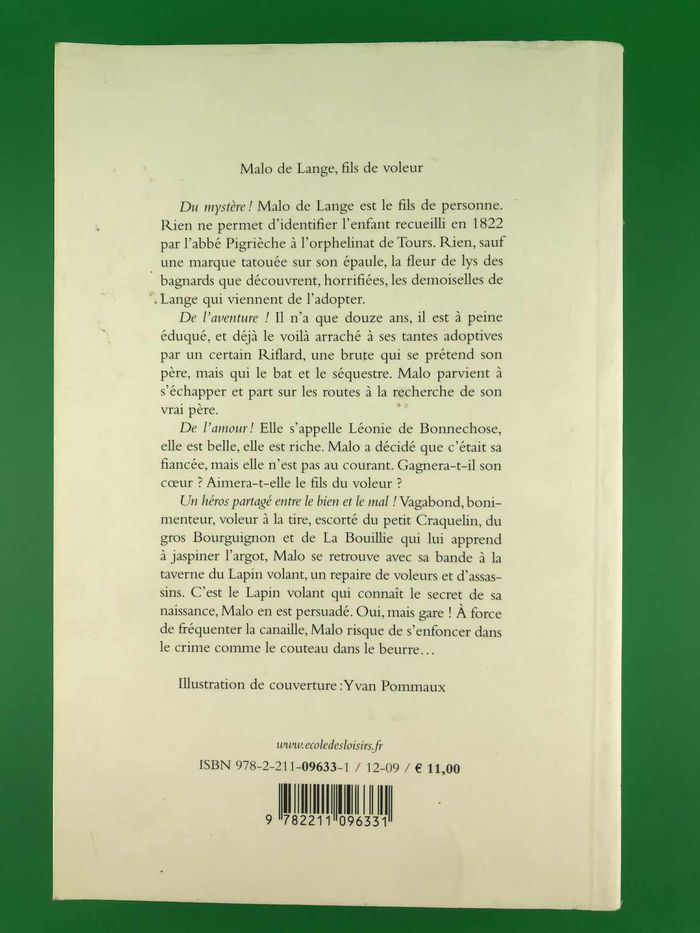 Malo de Lange, fils de voleur - Marie-Aude Murail - photo numéro 2