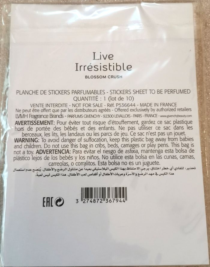 Stickers parfumables "Givenchy" - photo numéro 2
