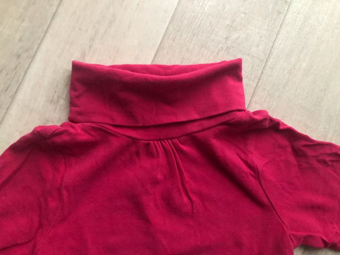 Tee-shirt col roulé fushia Okaïdi - photo numéro 3