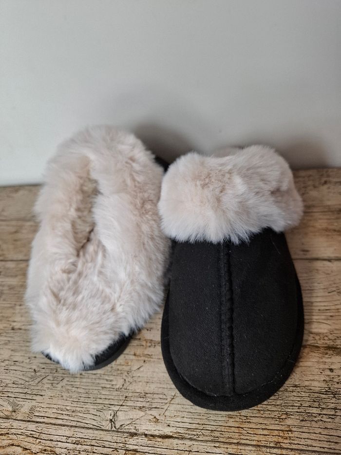 Chaussons fourrés noir femme taille 40 - photo numéro 4