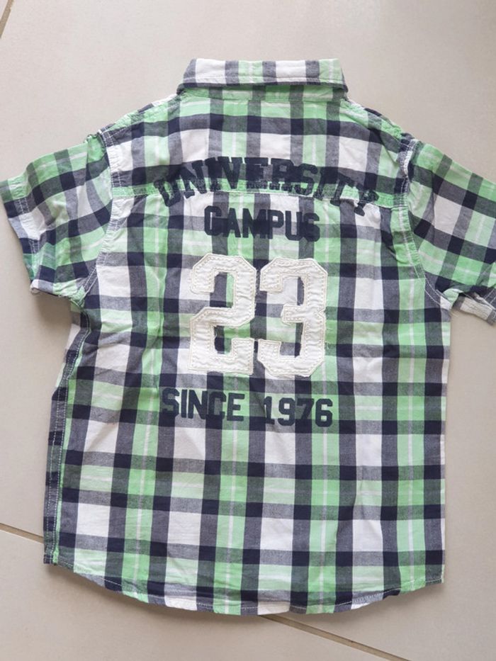 1 chemise manche courte vert 4 ans - photo numéro 4