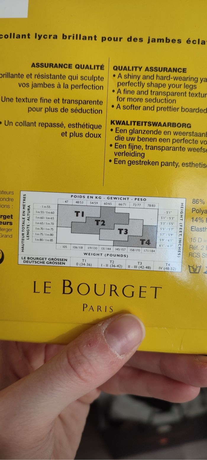 Collant noir 15D, brillant et transparent, Le Bourget - Taille 4 - photo numéro 3