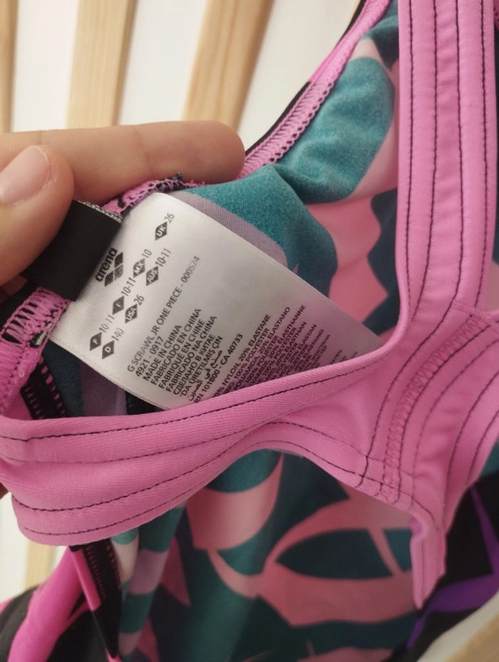 Maillot de bain arena rose/violet 10ans - photo numéro 3