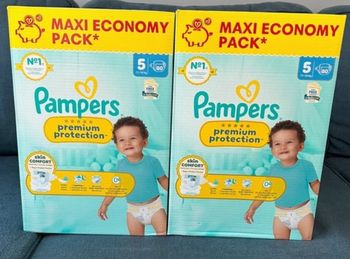 2 cartons couche Pampers taille 5
