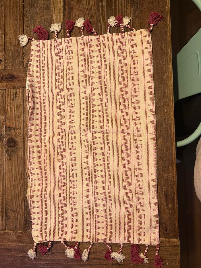 Housse de coussin décorative - crème et Bordeaux - 36x56cm