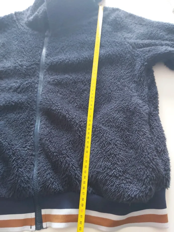 Blouson bleu marine tout doux - photo numéro 6