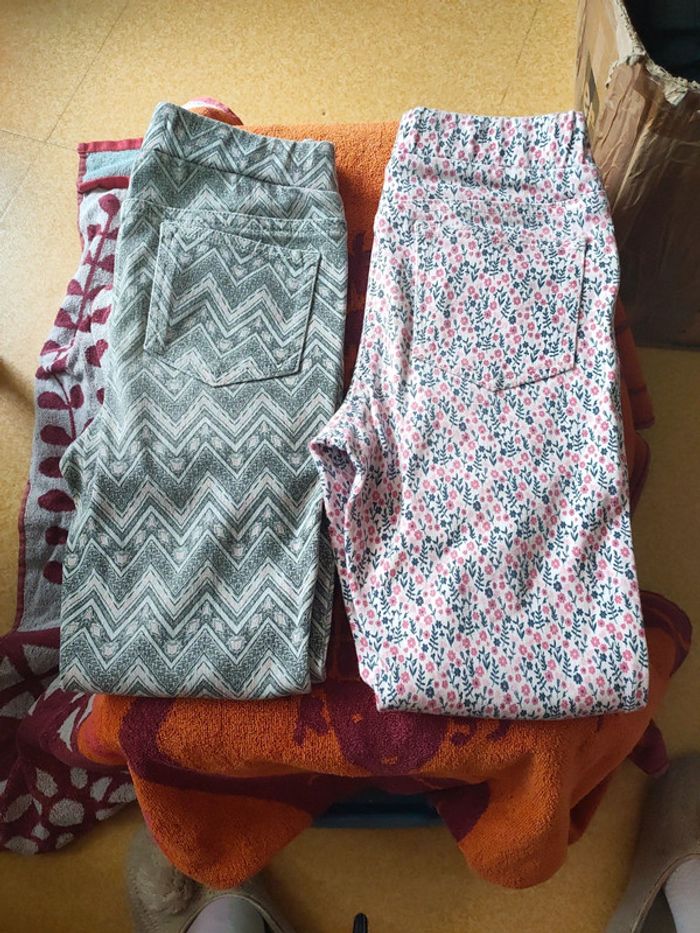 Lots de 2 Pantalon leggings 10 ans la Halle