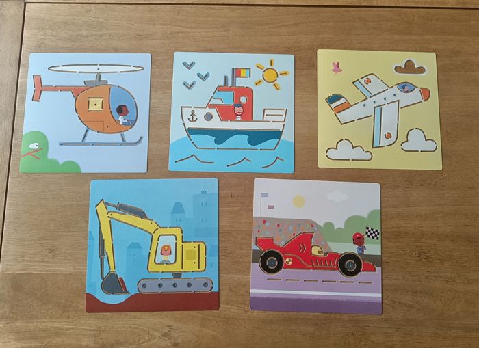 Lot 2 jeux puzzle et pochoirs - photo numéro 3