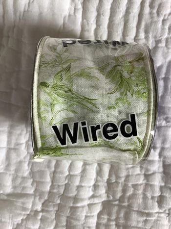 Ruban large imprimé type Jouy, neuf