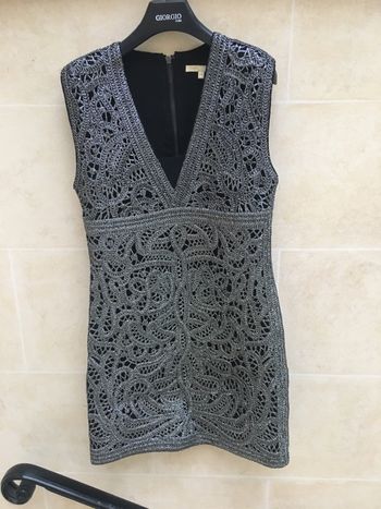 Robe courte Maje T2 argentée