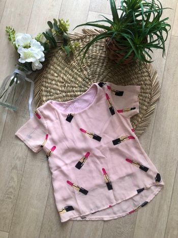 Tee-shirt rose fille