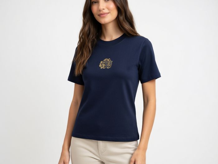 t shirt marine et doré Taille 2 ALAIN MANOUKIAN neuf - photo numéro 1