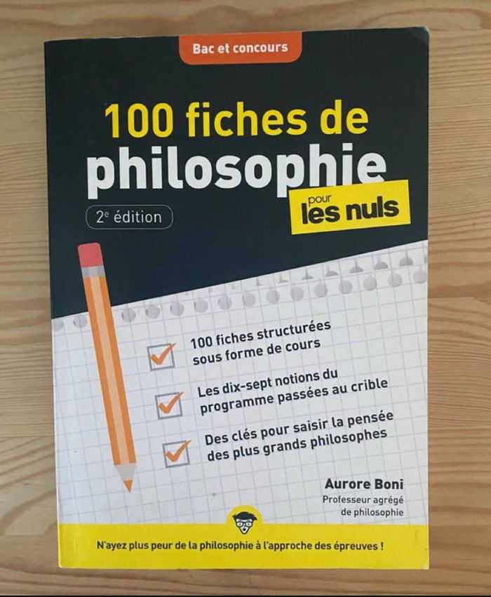 100 fiches de philosophie pour les nuls