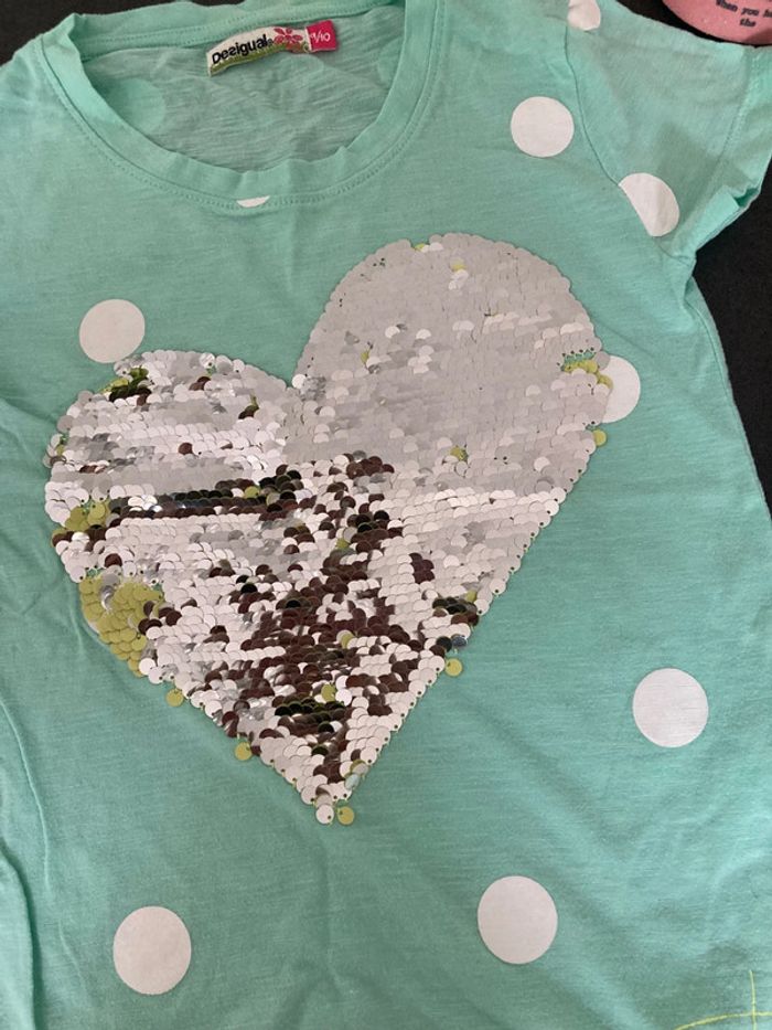 Desigual tee shirt polo vêtement enfant fille taille 9 10 ans - photo numéro 2