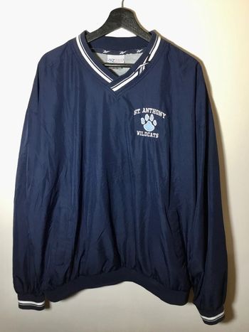 Veste universitaire à enfiler pour homme Reebok St Anthony Wildcats bleu marine taille XL 069