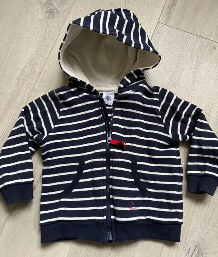 Gilet marinière petit bateau 12 mois - photo numéro 4