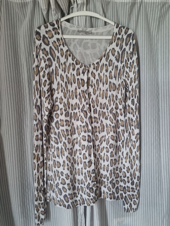Gilet long léopard