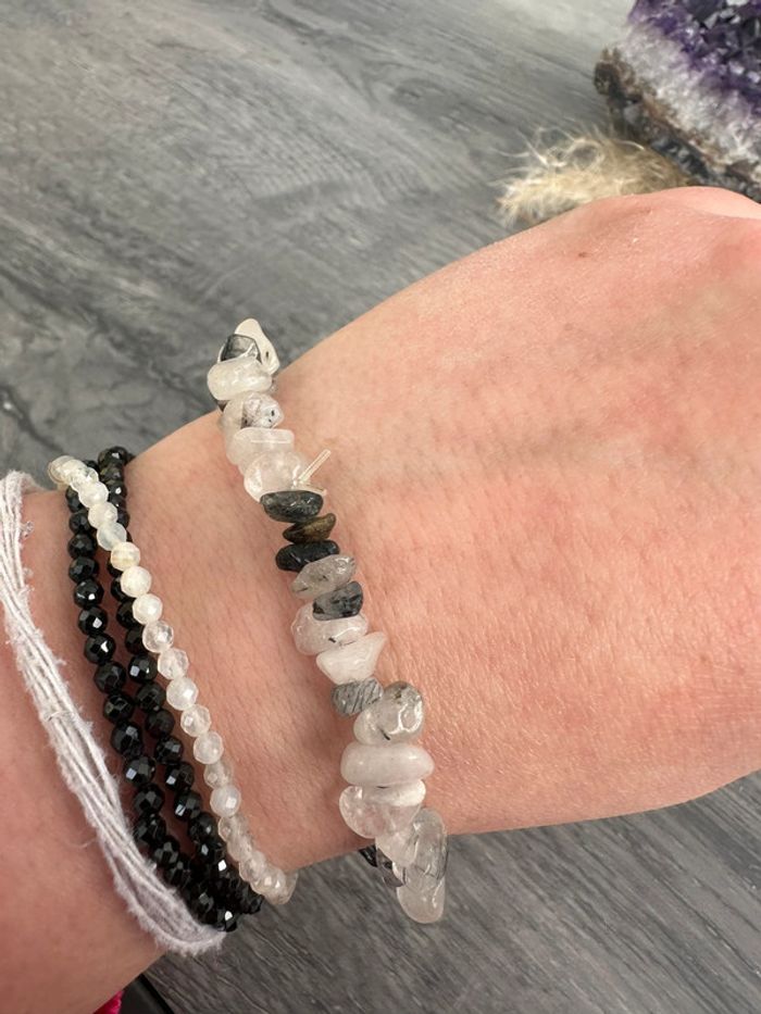 Pendentif en quartz blanc et noir de France - Pierre naturelle - photo numéro 5