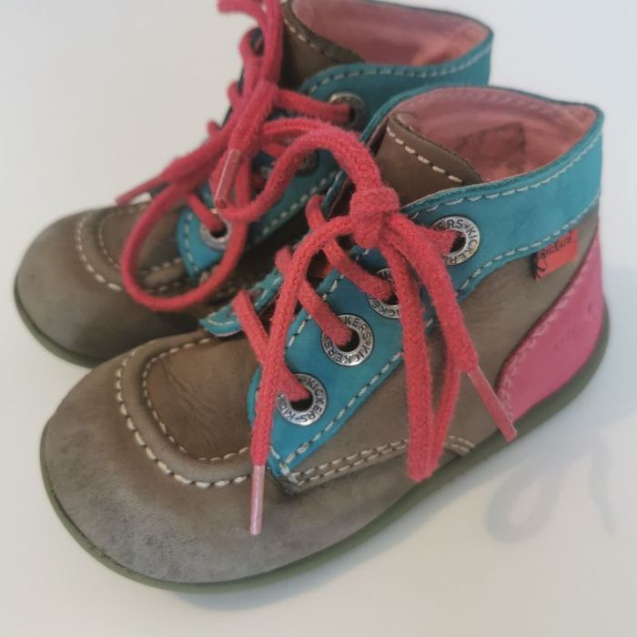 Bottines cuir bébé fille, 23, Kickers