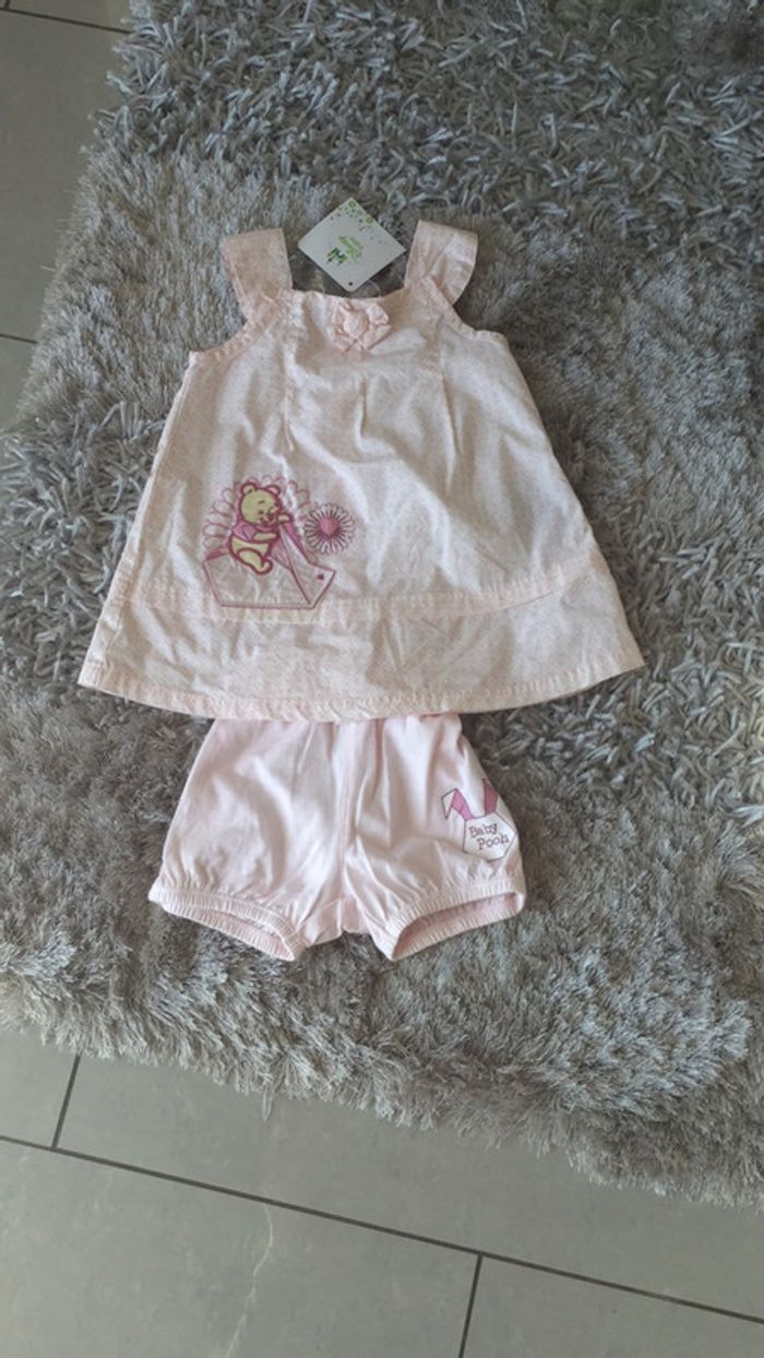 Ensemble robe et bloomer 9m Disney neuf