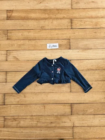 Gilet boléro bleu marine tour euffel Orchestra 24 mois 2 ans