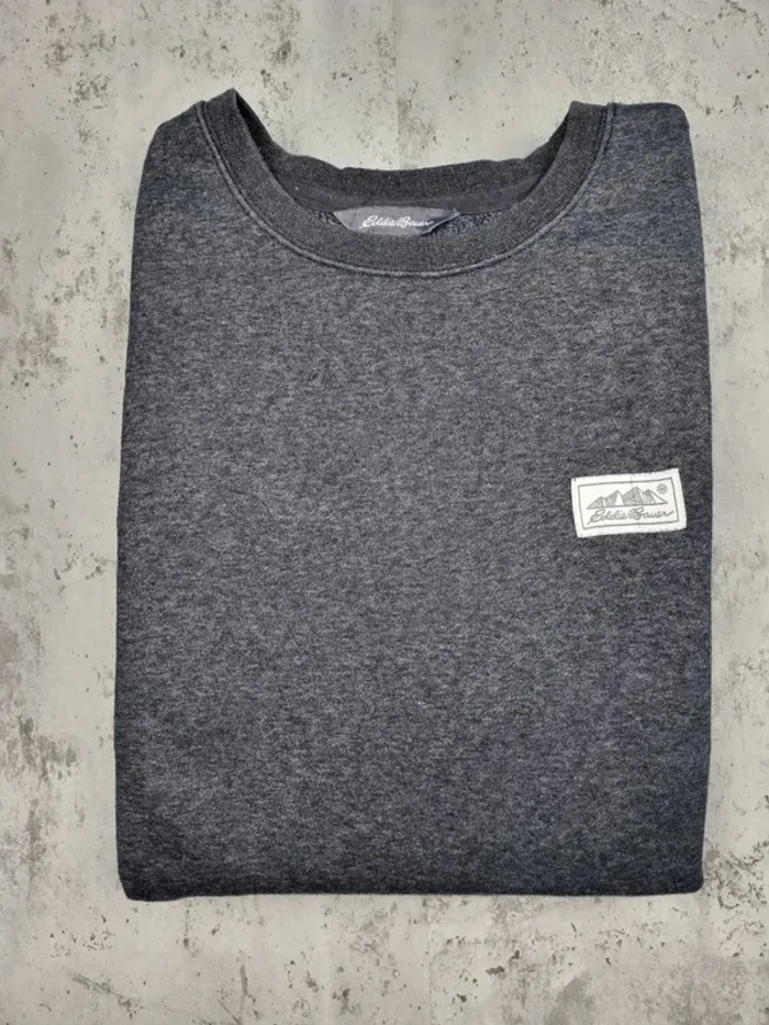 Pull col rond Eddie Bauer gris – Taille XXL Homme - photo numéro 2
