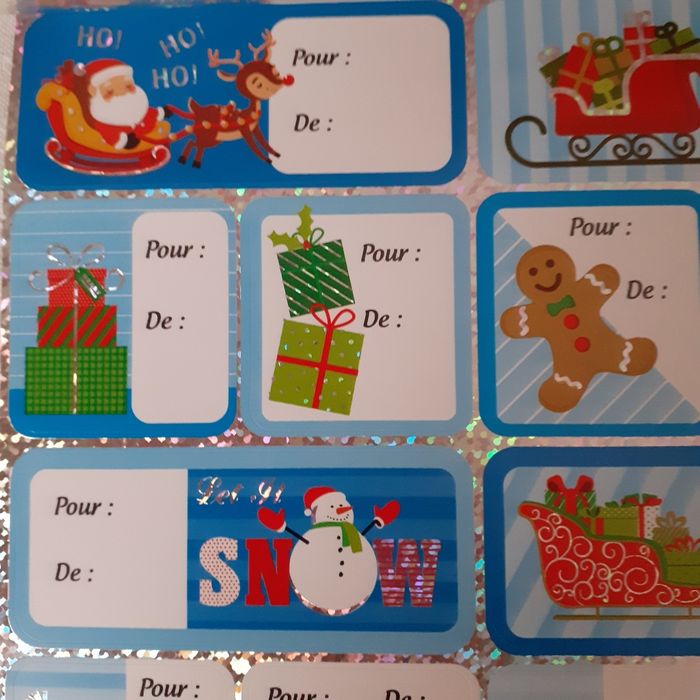 Noël: Boîte métal +80 étiquettes adhésives - photo numéro 8