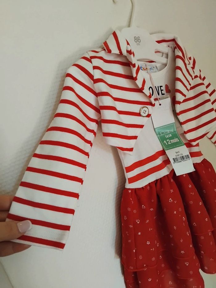 Robe fille neuf 12mois + boléro - photo numéro 2