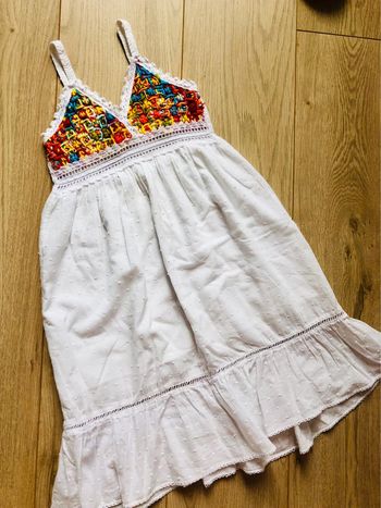 Robe de plage en coton et crochet