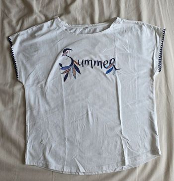 Etam T-shirt Coton Blanc État Très Bon S